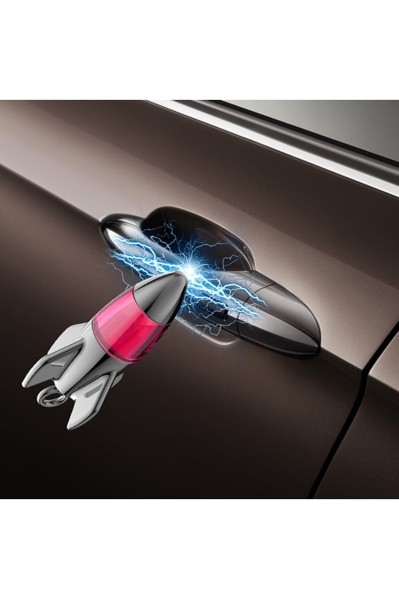 under $5 Static Discharger, Portable Metal Keychain Tool to Eliminate Vehicle Static Shock, Multi-Function Discharge Rod for Safe Touch on Car Doors and Seats