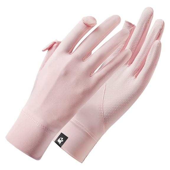 MORESEC under $5 Summer Sun GlovesMen Women UV Protection Cooling Driving Gloves, Breathable Thin Anti-Slip Riding Mittens for Outdoor Cycling Sports Activities