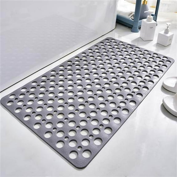 MORESEC under $5 TPE Bath Mat, Long Non-Slip Bathtub Mat with Suction Cups, Multi-Hole Leak-Proof Bathroom Floor Mat, Soft TPE Shower Mat with Hanging Loop, Anti-Fall Bath Mat for Safety and Comfort
