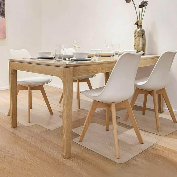 MORESEC under $5 Transparent Floor Protector, Transparent PVC Floor Protector, Chair Mat for Hardwood Floors, Non Slip Desk Chair Mat, Clear Floor Covering for Office, Easy Clean Floor Protector Mat