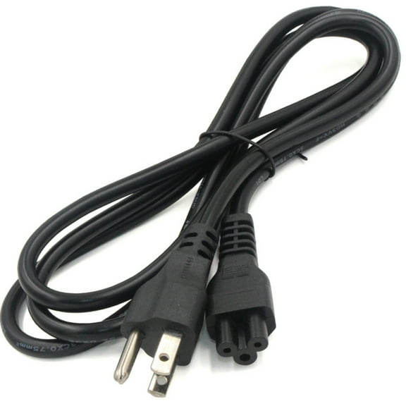 MORESEC under $5 US Power Cable3 Prong AC Power Cord for Laptop Charger, 1.2m Replacement Power Cable, NEMA 5-15P to IEC C5 Connector, Black Computer Power Cord, Universal Power Supply Cable