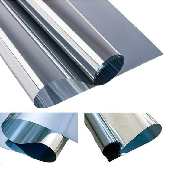 MORESEC under $5 Window Tint Film, One Way Mirror Window Film, Heat Insulation Sunscreen Privacy Film, Reflective Tint for Home Office, UV Blocking Window Covering, Static Cling No Glue Film