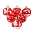 thumbnail image 1 of MORESEC Christmas Ornaments Ball Set 6 Pack Transparent Painted 6cm for Tree Christmas Party Decor Indoor Festive Display, 1 of 3