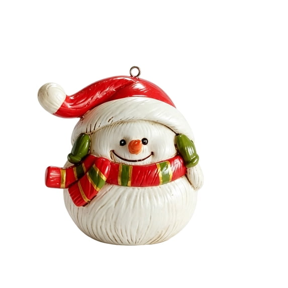 MORESEC Christmas Snowman Ornament Set Resin Hanging Pendant for Tree Window Wall Holiday Decor Festive Handmade Santa Style Gift for Family and Friends