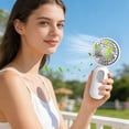 thumbnail image 1 of MORESEC Home 3 Pack Mini Handheld Fan, USB Rechargeable, Portable Personal Cooling, 3 Speeds, Quiet, for Travel, 1 of 8