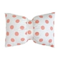 thumbnail image 1 of MORESEC Home 50x33cm Polka Dot Bow Decorative Throw Pillow Soft Velvet Lumbar Cushion with 3D Bow for Couch Bed Sofa Home Decor, 1 of 5