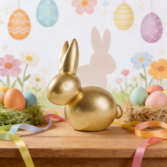 MORESEC Home Abstract Easter Resin Figurine Border Design for Home Living Room Office Tabletop Decoration Handicraft Sculpture