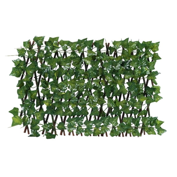 MORESEC Home Expandable Artificial Ivy Leaf Garden Fence Privacy Screen for Wall Balcony Home Decor 200cm Max Length