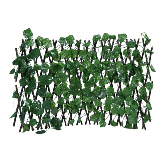MORESEC Home Expandable Artificial Ivy Leaf Garden Fence Privacy Screen for Wall Balcony Home Decor 200cm Max Length