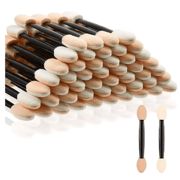 MORESEC Home Eyeshadow Applicators 10 Pack Sponge Tip Disposable Eyeshadow Brush Double Sided for Eye Makeup Blending