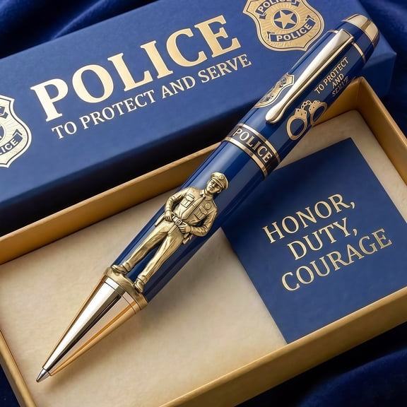 MORESEC Home Firefighter Memorial Pen with Scripture Engraving Gift Box Inspirational Writing Pen for Men