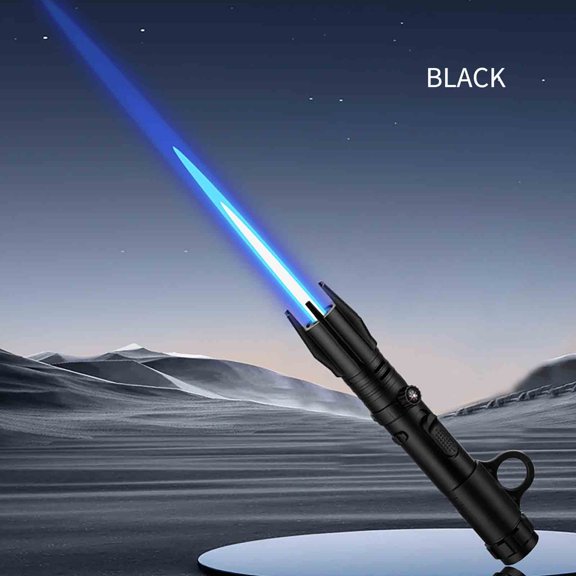 MORESEC Home Metal Inflatable Butane Torch Lighter High Temperature 1300°C Transparent Tank for Outdoor BBQ Cooking