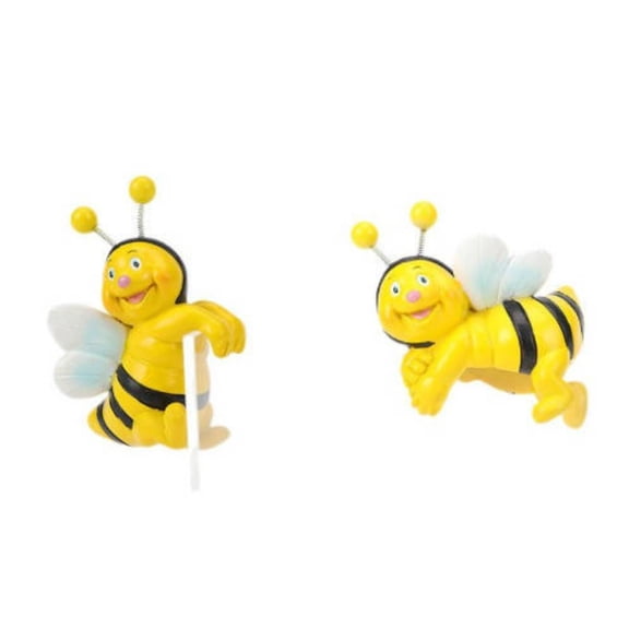 MORESEC Home Pack of 2 Resin Garden Bee Figures Ornament Weatherproof for Outdoor Plants Pot Patio Decoration Spring Statue