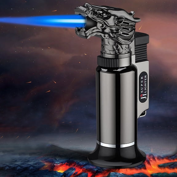 MORESEC Home Portable Direct High Temperature Blue Flame Butane Torch Lighter Windproof for BBQ Camping Kitchen Baking