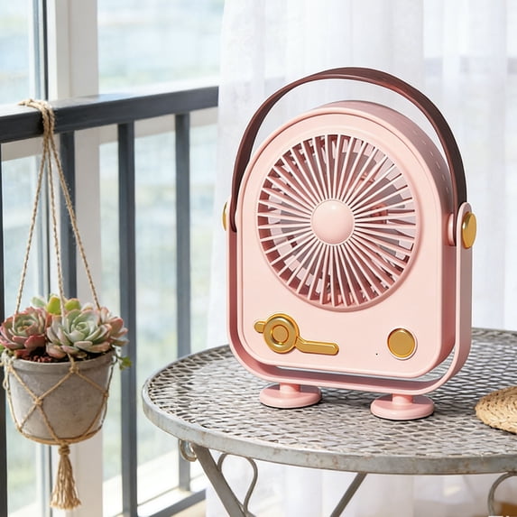 MORESEC Home Upgraded Desktop Fan 1200mAh 3 Speeds USB Rechargeable Portable Handheld for Home Office Outdoor Gift