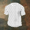 thumbnail image 1 of MORESEC Men Plus Size Polka Dot T-Shirts Casual Short Sleeve Round Neck Tees Party Wear Basic Tops, White L, 1 of 7