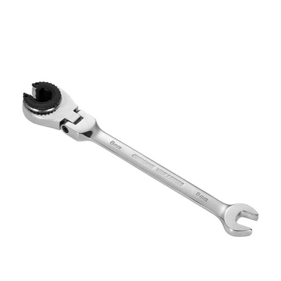 MORESEC Metric Open Head Ratchet Wrench with 72 Teeth, Chrome Vanadium Steel Tubing Spanner for Tight Spaces, 180 Degree Adjustable Head Wrench