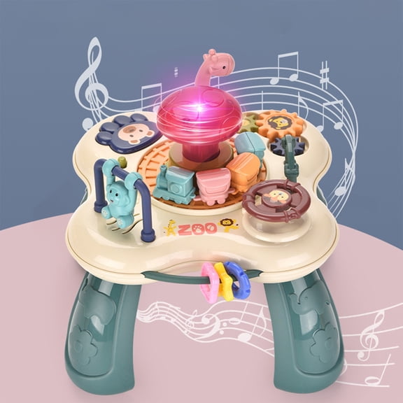 MORESEC Multifunctional Activity Table with Lights Sounds and Gears for Early Education and Sensory Exploration for Young
