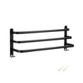 thumbnail image 1 of MORESEC Save Space and Add a Modern Touch to Your Bathroom with This Black Space Aluminum Towel Rack, a Double Pole Towel Rod and Bar Set for Hanging Towels Efficiently, 1 of 2