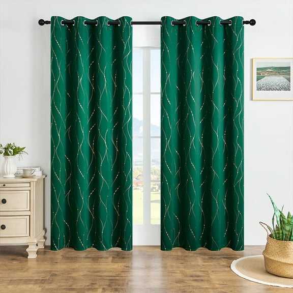 MORESEC Thermal Insulated Soundproof Curtains for Bedroom, Stacking Elegant Window Drapes, Blackout Curtains Polyester Fabric Machine Washable, Secrecy Curtains for Living Room Office Nursery