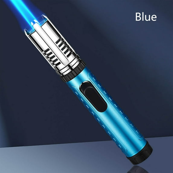 MORESEC Torch Lighter Outdoor Windproof, Straight Flamethrower Lighter for Camping, Windproof Refillable Butane Lighter for Kitchen Culinary, Campfire Starter, Candle Lighting, BBQ Grill Igniter