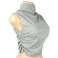 thumbnail image 1 of MORESEC Women's High Neck Sleeveless Crop Top Ruched Casual Holiday Tops Solid Basic Slim Tee Shirts Summer Fashion Clothes, Gray L, 1 of 5