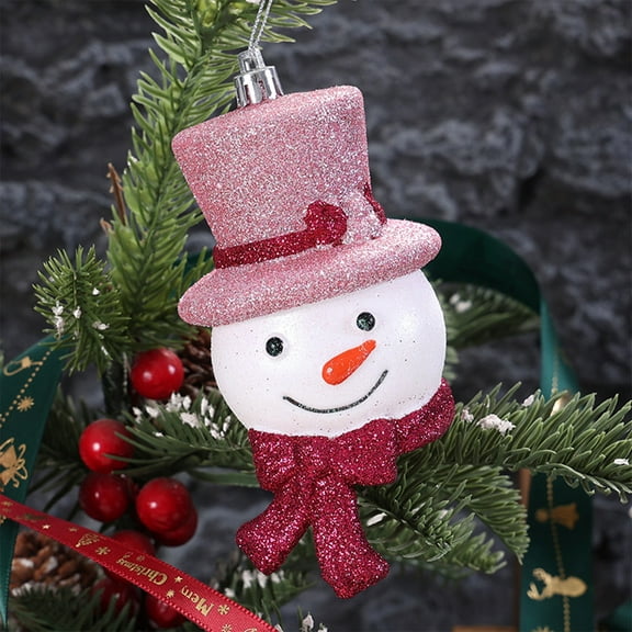 MORESEC XUld Home Christmas Decoration Pendants Plastic Powder Painted Tree Ornaments Dress Up Props Multicolor for Holiday Decor 14x7x7cm Fall Decorations For Home