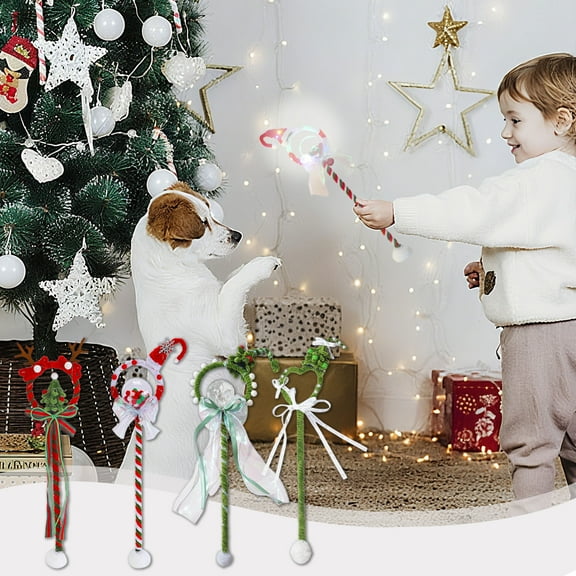 MORESEC XUld Home Christmas Luminous Light Up Screw Stick Handheld Decoration with Battery Multicolor Polyester Flexible for Party Vase Filler Festive Mood Dorm Room Essential