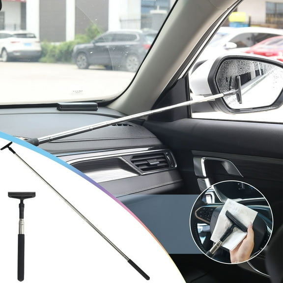 MORESEC under $5 Car Mirror WiperRetractable Rainproof Wiper Blade for Rearview Mirror Defogging & Cleaning, Telescopic Windshield Wiper Replacement
