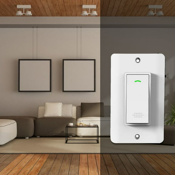 MORESEC under $5 Smart SwitchWiFi Smart Wall Switch with Voice Control and Scheduling, Remote Control via Smartphone App for Lights and Appliances