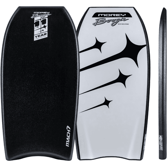 MOREY Boogie Board. Mach 7, Pro Bodyboard; Body Boards for Beach, Embedded Rod for Durability, Engineered with HDPE Slick Bottom for Speed (2026 Model)