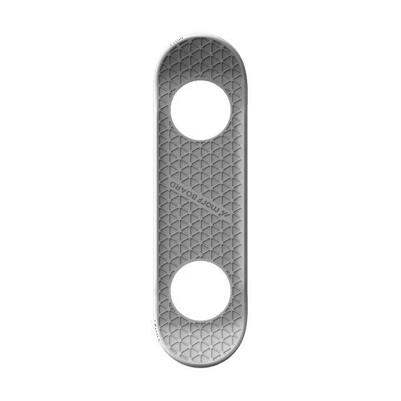 MORFBOARD Deck Xtension (No Attachments), Reinforced Rails, Built-in Coring Pattern Provides Natural Grip, For Boys or Girls 8 Years and Up, Supports 150 lbs - Grey
