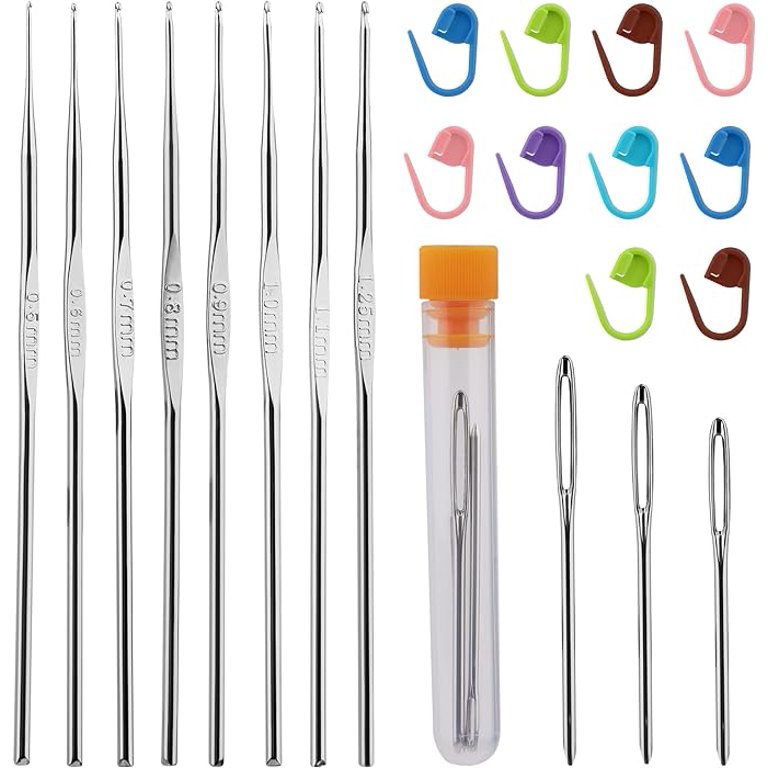 MORFEN 22 PCS Crochet Hooks Set, Ergonomic Lace Crochet Hook