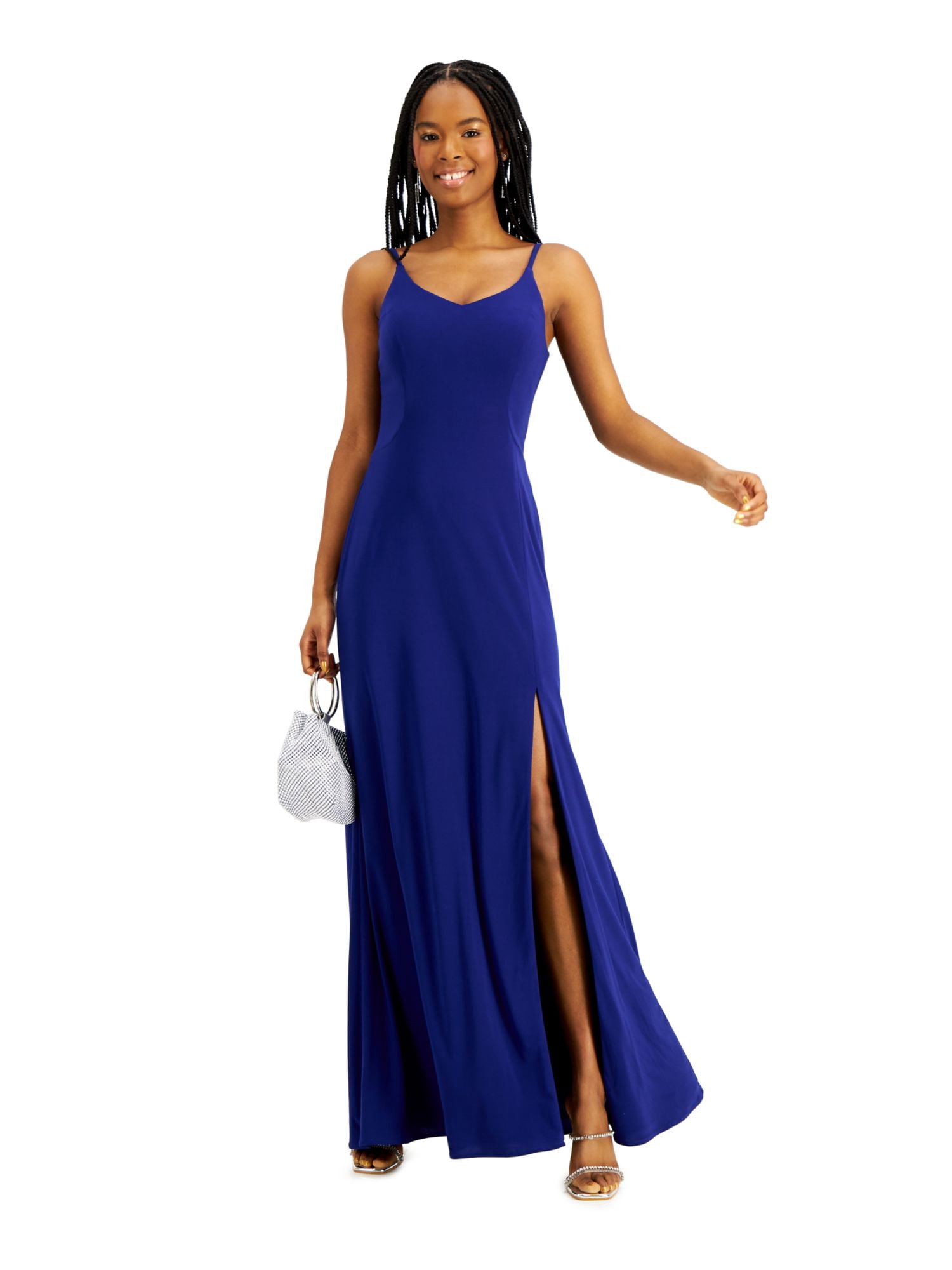 MORGAN & CO Womens Navy Slitted Zippered Strappy Open-back Gown Spaghetti Strap Sweetheart Neckline Full-Length Evening Dress Juniors 1 - Walmart.com MORGAN & CO Womens Navy Slitted Zippered Strappy Open-back Gown Spaghetti Strap Sweetheart Neckline Full-Length Evening Dress Juniors 1 - Walmart.com
