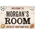 thumbnail image 1 of MORGAN'S Room Kids Bedroom Sign Boy's 8x12 Metal 208120090336, 1 of 1