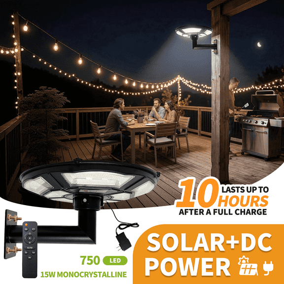 MORGLAD Solar Wall Mount Light Complete Set, 2800LM Downward Floodlight, Includes 90-Degree Galvanized Bracket, Dual-Charge, Motion Sensor