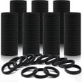 thumbnail image 1 of MORGLES 150 PCS Black Hair Ties for Women, Stretchy Elastic Hair Bands for Thick Hair, Cotton Hair Ties No Damage Ponytail Holder, 1 of 7