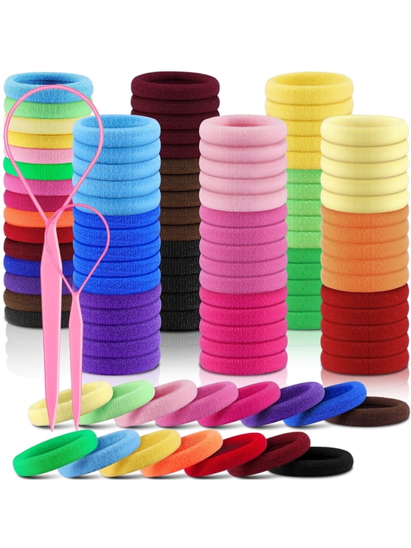 150PCS Hair Ties for Girls & Toddlers, Seamless Baby Hair Bands, Stretchy Hair Ties No Damage Ponytail Holders for Infants and Kids,15 Colors