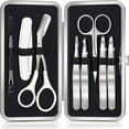 thumbnail image 1 of MORGLES Eyebrow Kit, 8 in 1 Eyebrow Trimmer Scissors, Tweezers for Women, Razor, Brush with Travel Bag, Tweezers Set for Women and Men, Professional Shaping Grooming Kit, 1 of 7