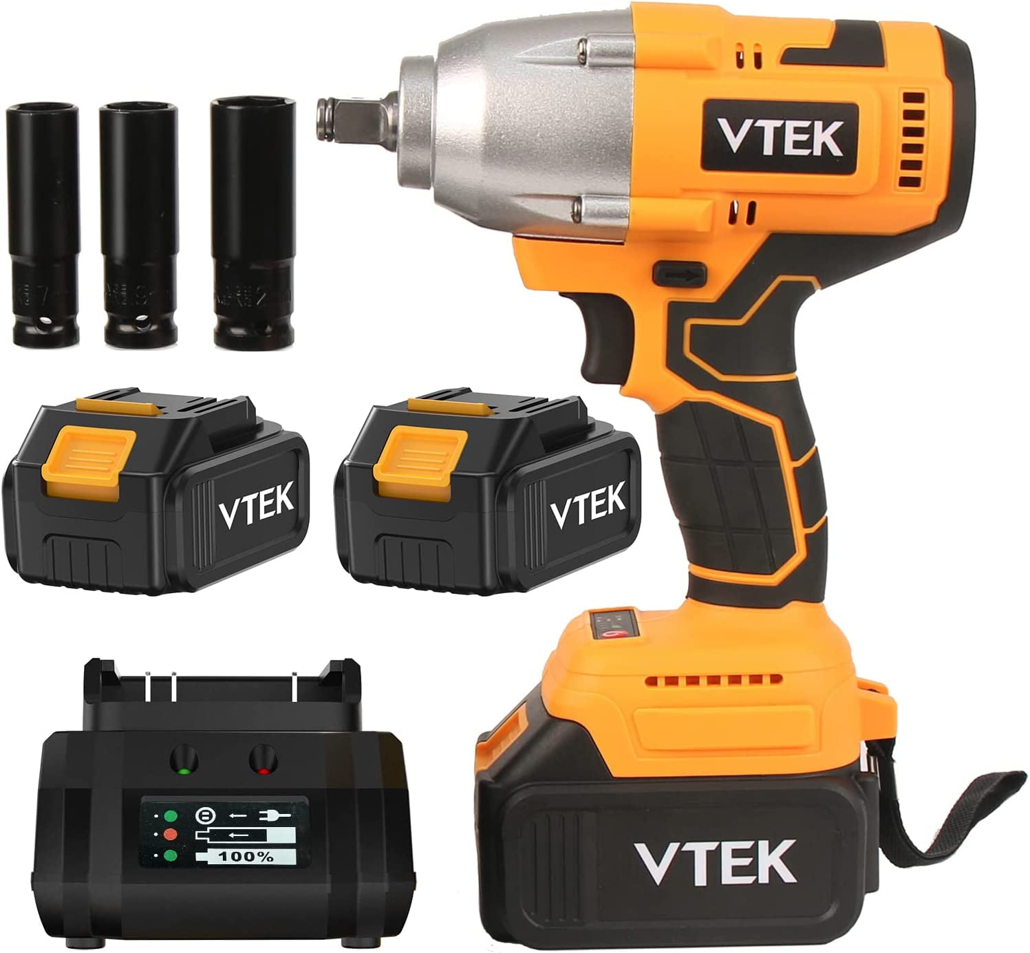 MORI Brushless Impact Wrench 1/2 Inch Cordless Impact Wrench,Max Torque 700N.m Impact Gun 515 ft-lbs for Car Tiers