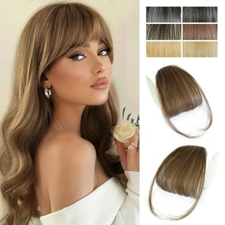 Human Hair Clip Bangs