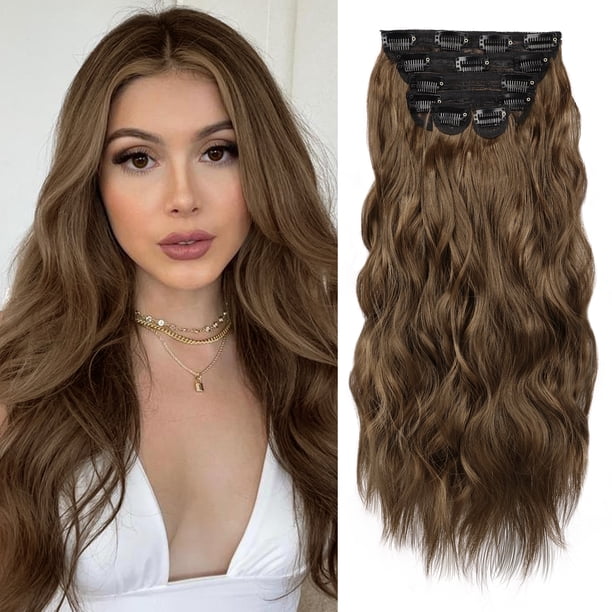 MORICA Clip in Hair Extension 20 Inch 6PCS Natural Long Wavy  display picture 2