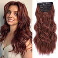 thumbnail image 1 of MORICA Clip in Hair Extension 20 Inch 6PCS Natural Long Wavy Curly Hairpieces for Women Thick Synthetic Fiber Double Weft Hair Full Head, 1 of 7