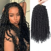 6 Packs Passion Twist Crochet Hair 12 Inch Pre-twisted Short