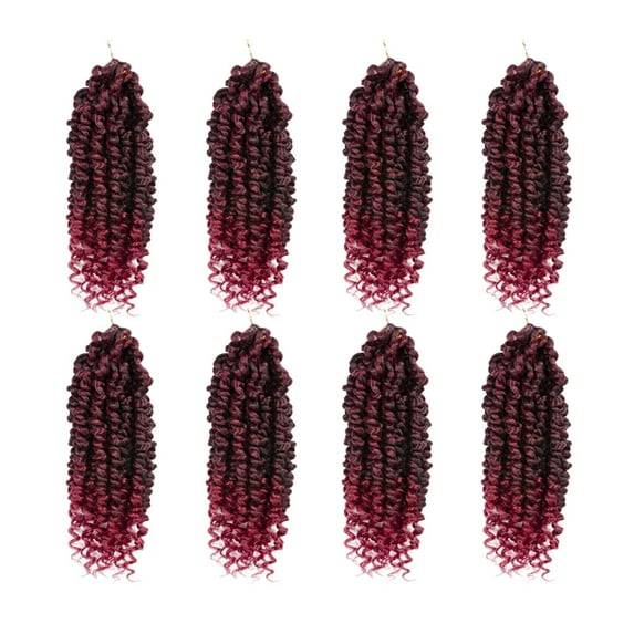 MORICA Passion Twist Hair For Kids 8 Packs 6 Inch Passion Twist Crochet Hair For Women, Crochet Pretwisted Curly Hair Passion Twists Synthetic Braiding Hair Extensions(6 Inch 8 Packs, TBUG)