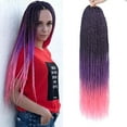 thumbnail image 1 of MORICA Pink Crochet Hair Senegalese Twist 18 Inch 8 Packs Ombre Crochet Braids Hair, Crochet Twist Hot Water Setting, Pre-Lopped Small Crochet Hair for Black Women (18 Inch, 1B/Purple/Pink), 1 of 7