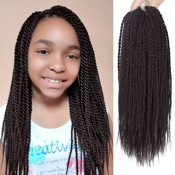 MORICA Senegalese Twist Crochet Hair 8 Packs 14 Inch Small Crochet Hair for Braiding, Crochet Braids Hair For Black Women, Crochet Twist Hair Braiding Hot Water Setting(14 Inch,4#)