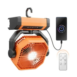 EASYMAXX Portable Camping Fan with LED Lantern, Battery Operated