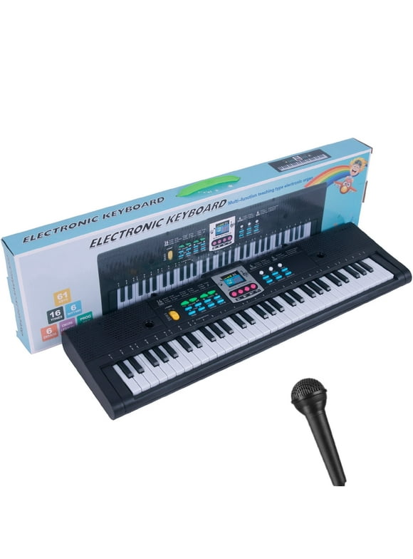MORIMA 61 Key Quick Start Electric Keyboard Recording Playback Electronic Piano 2 Power Methods Musical Keyboard for Inspiring