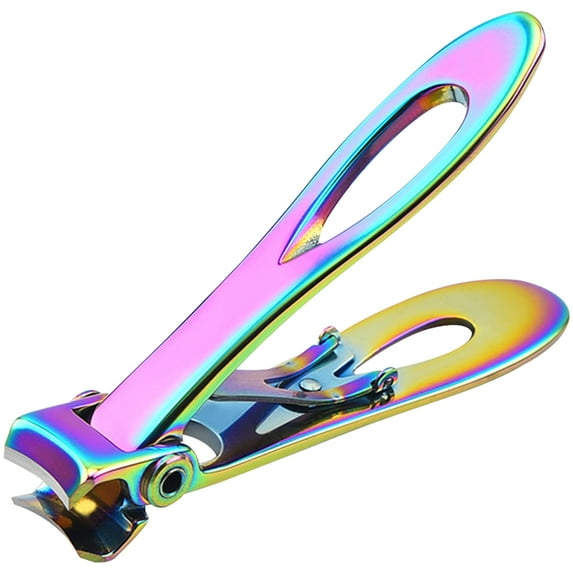 Newsoul Thick Nail Clipper Cutter Wide Jaw Nail Cutting Trimmer Toenail Fingernail Cutter Colorful Titanium Stainless Steel Toen